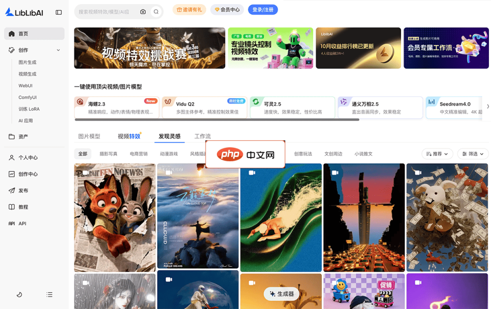 LibLibAI 网站截图