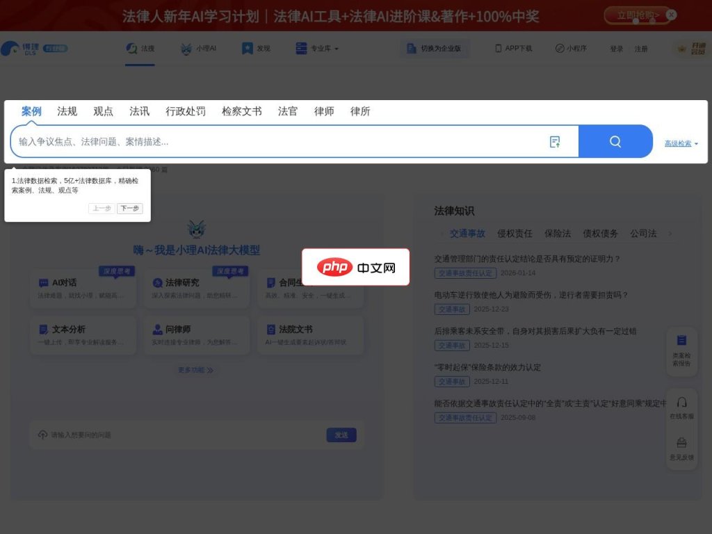 得理法搜 网站截图