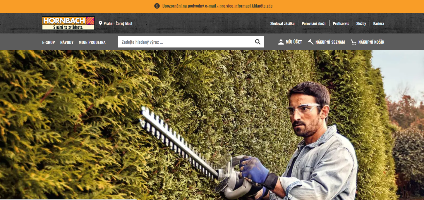 Hornbach 网站截图