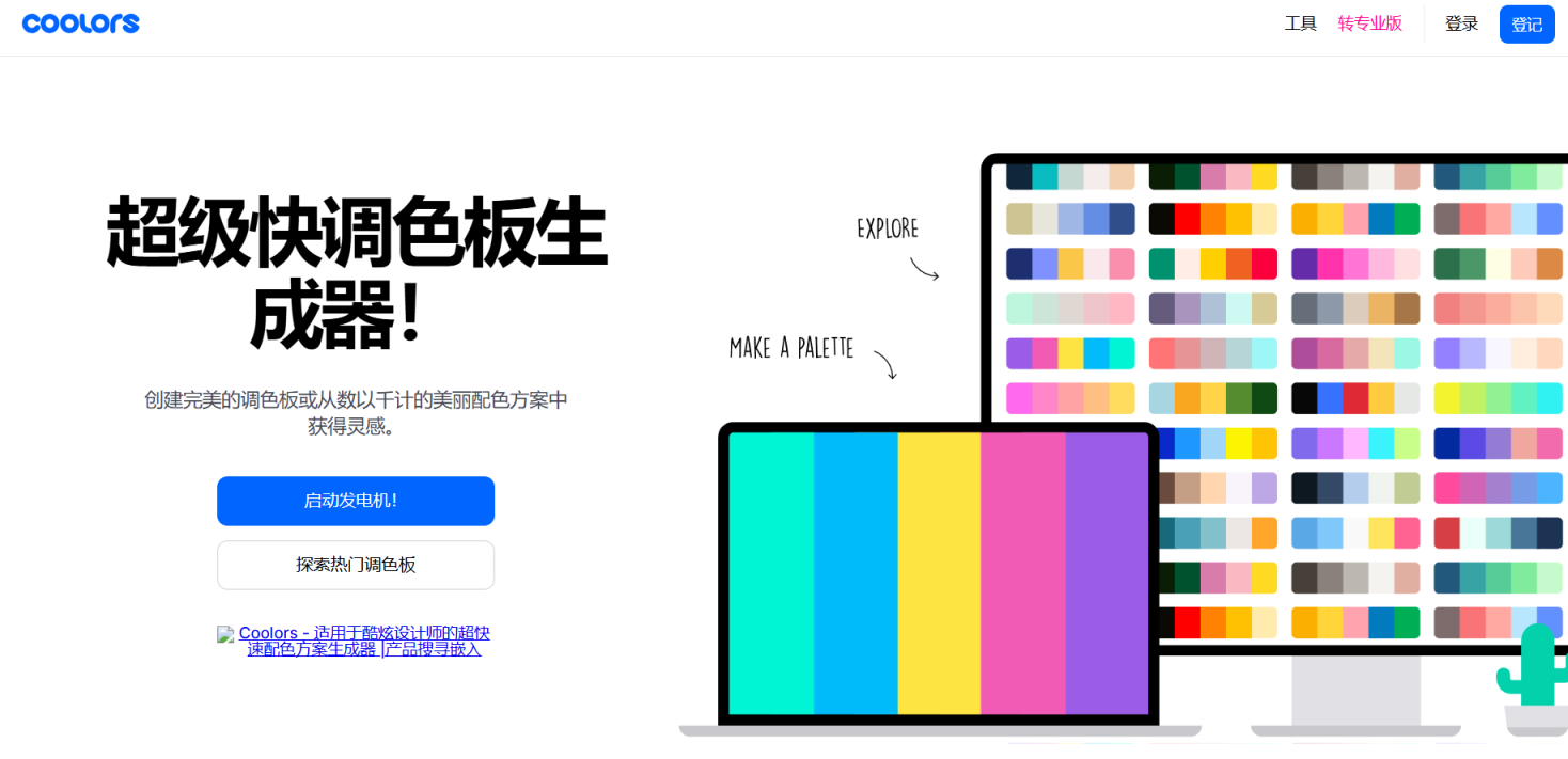 Coolors 网站截图