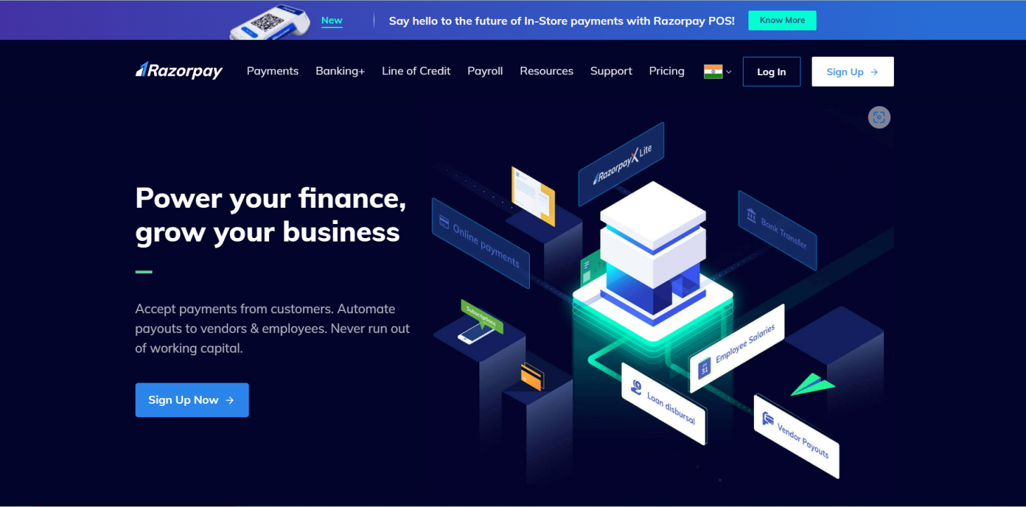 Razorpay 网站截图