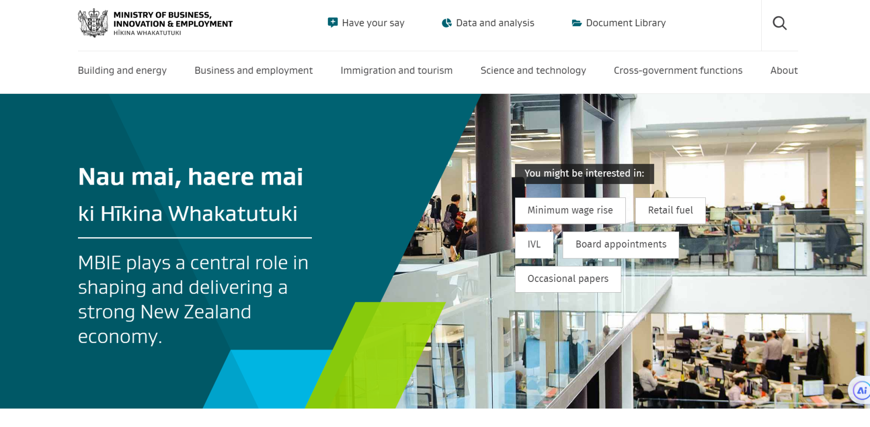 新西兰海关 网站截图