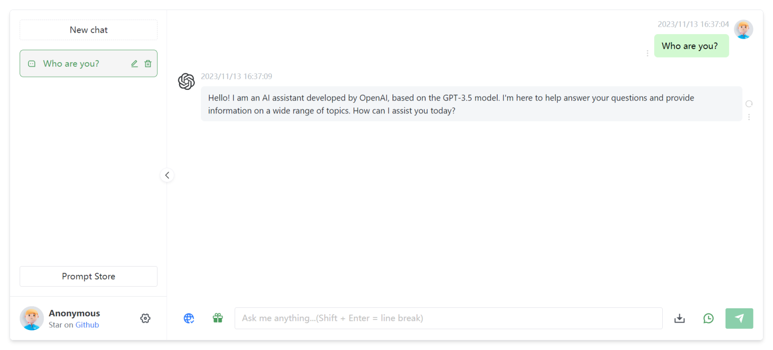 AIchatos 网站截图