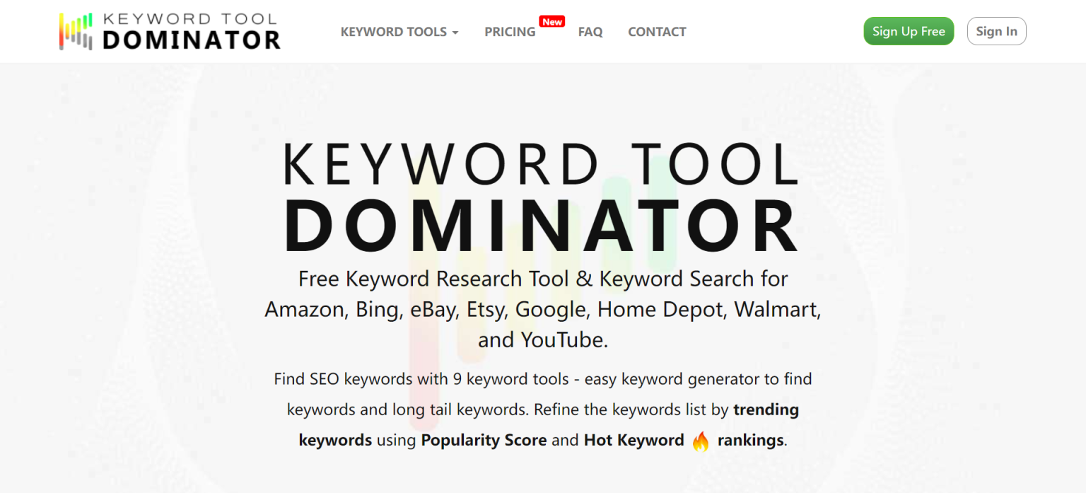 Keyword Tool Dominator 网站截图