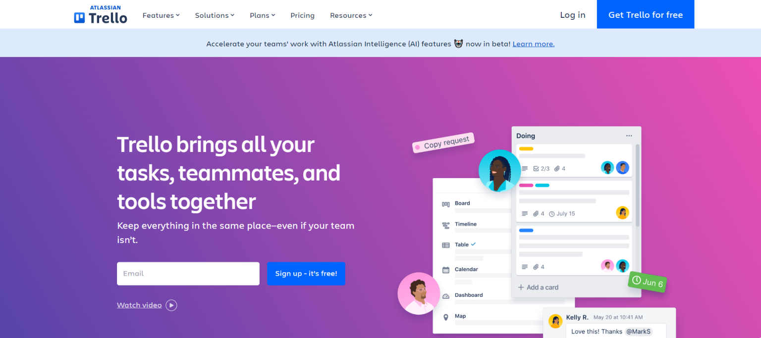 Trello项目管理 网站截图