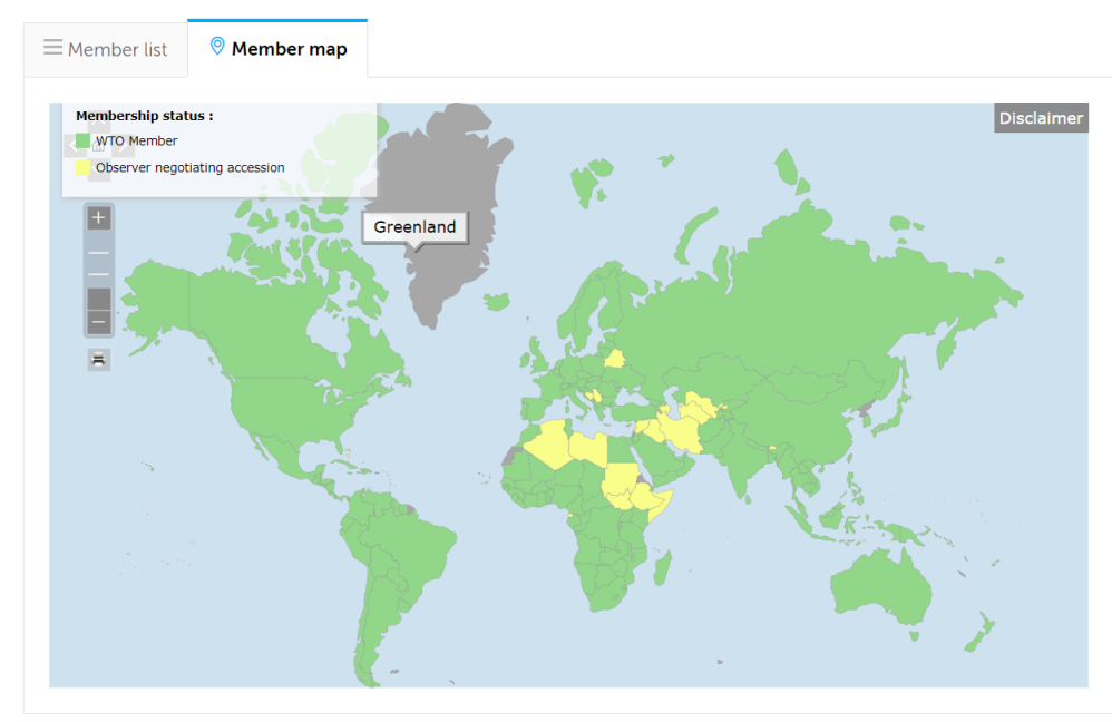 世贸组织 网站截图