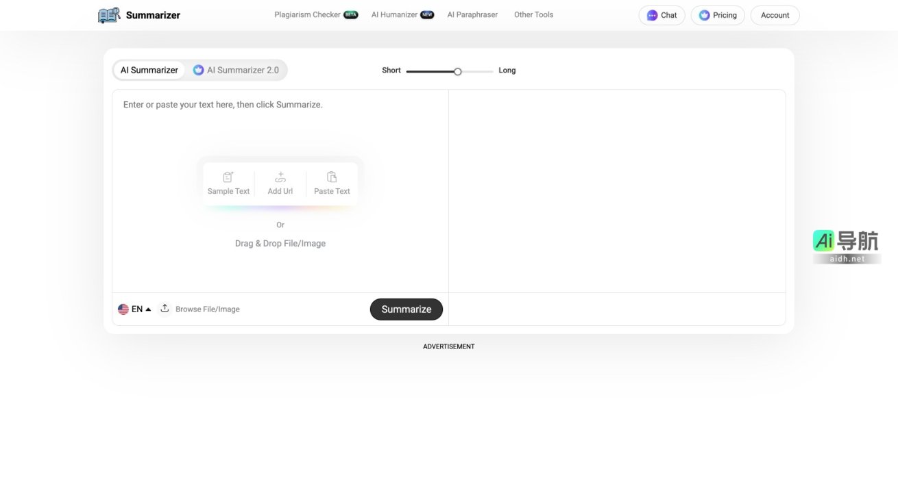 AI Summarizer 提供高效、准确的文本摘要服务，支持多语言，助力用户快速获取关键信息 网站截图