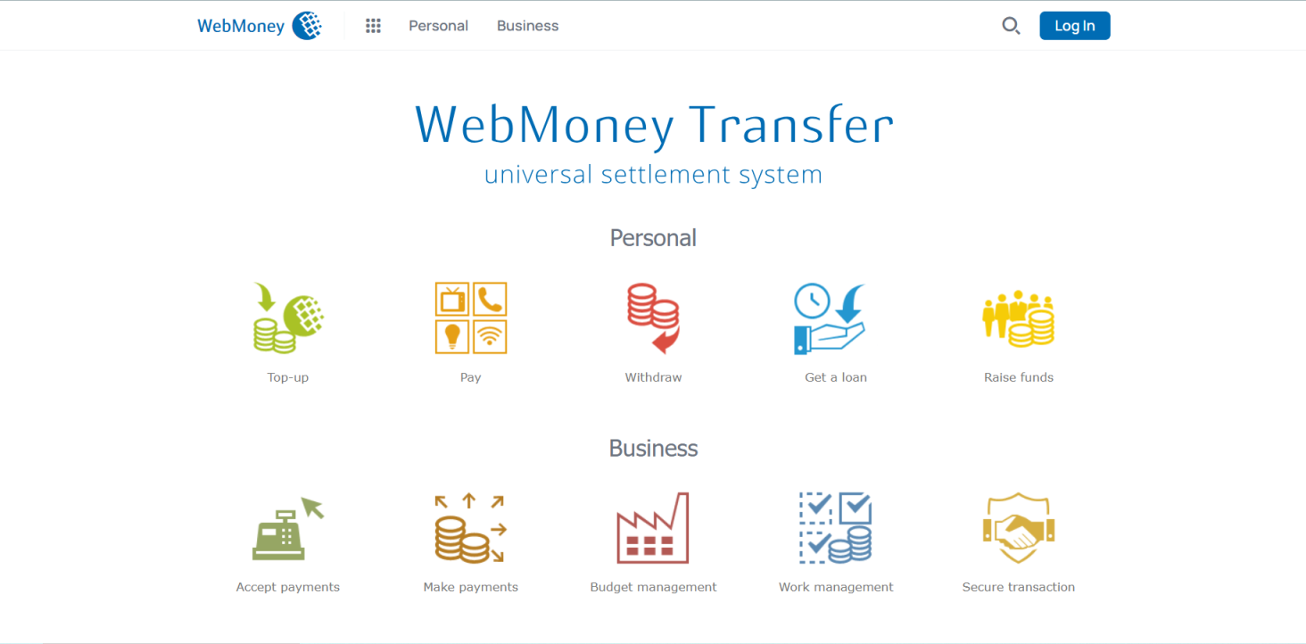 WebMoney 网站截图