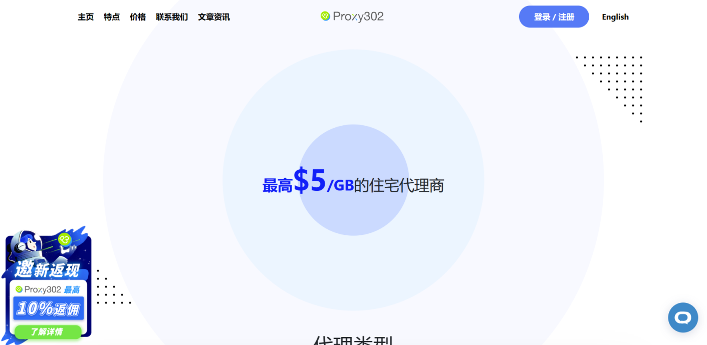 Proxy302 网站截图