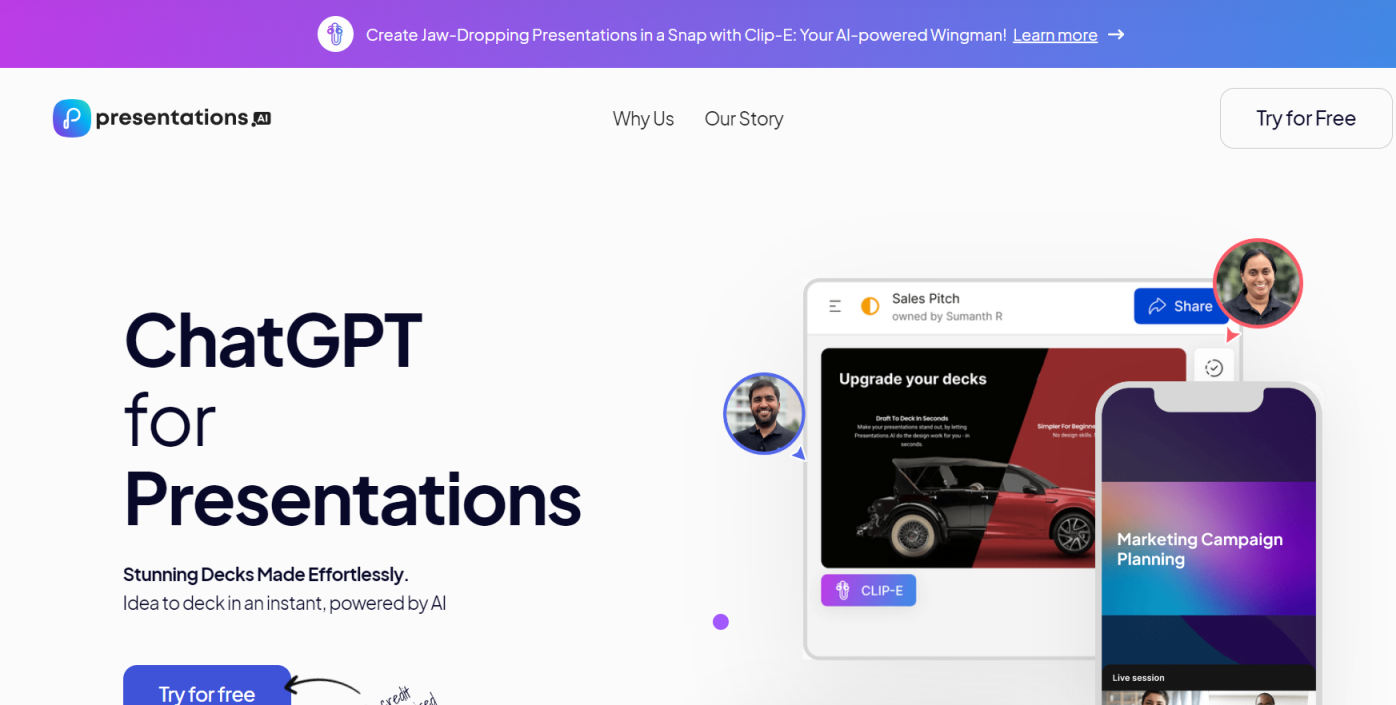 Presentations.AI 网站截图