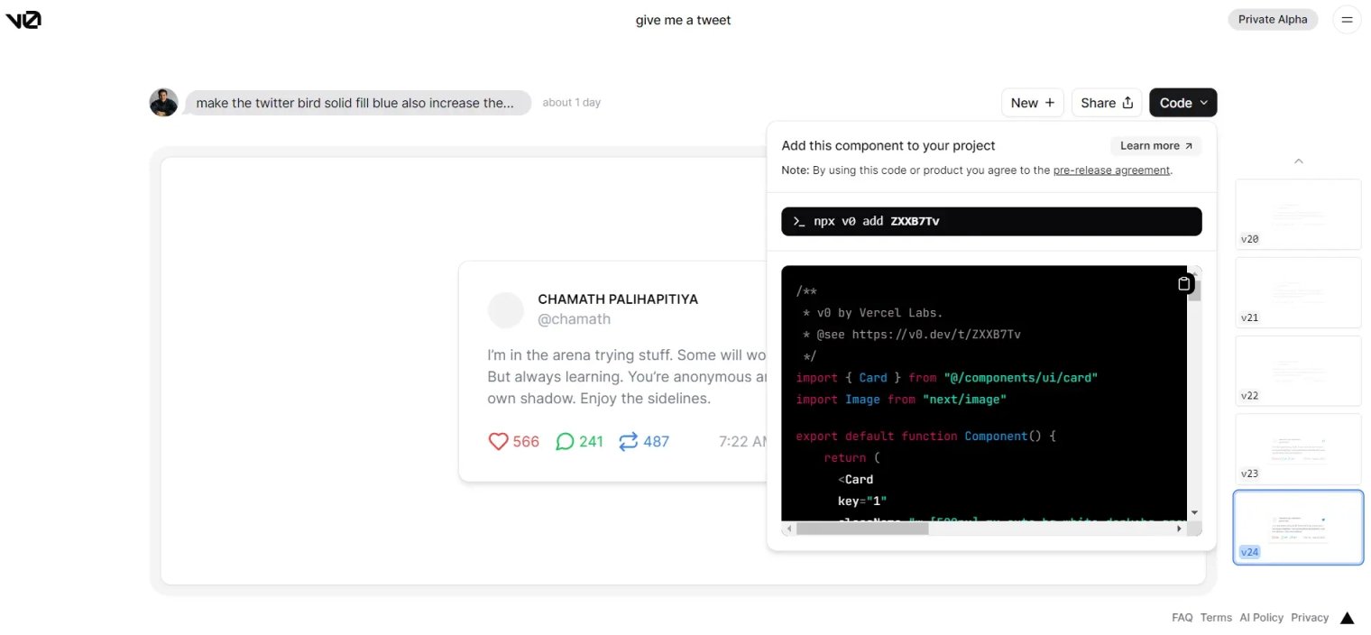 v0.dev – AI生成前端UI组件翻译站点 网站截图