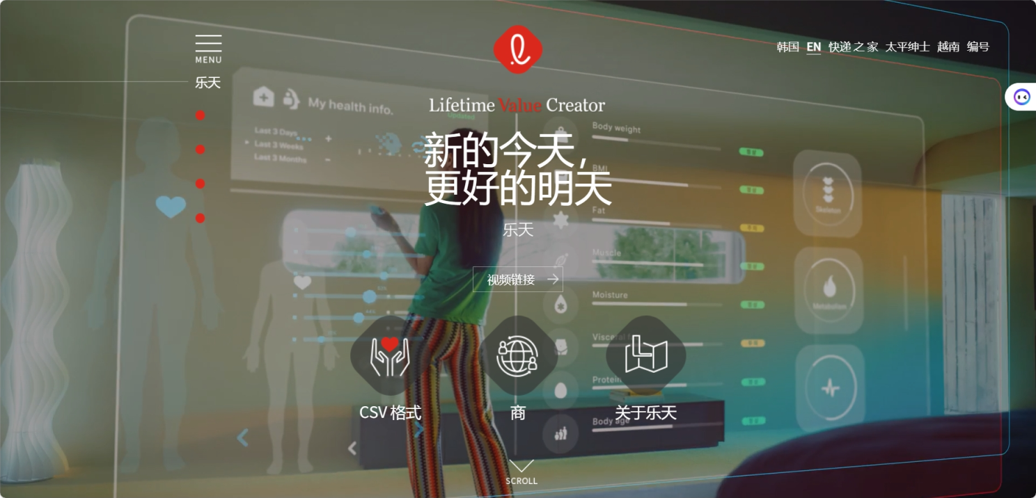 韩国乐天 网站截图