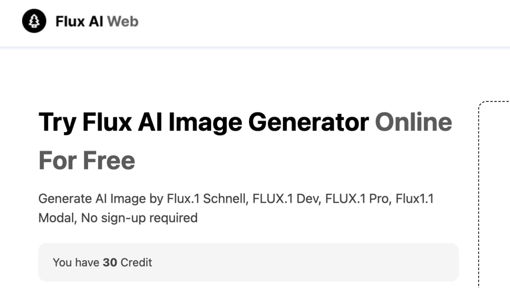 Flux AI 网站截图
