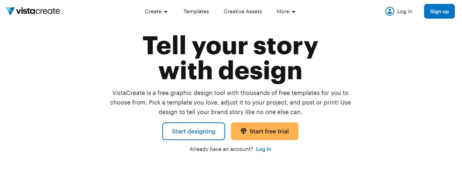 VistaCreate 网站截图