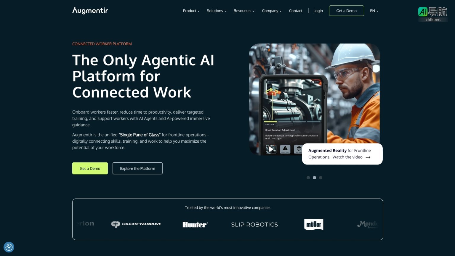 Augmentir 通过智能数字化平台提升前线员工培训和生产效率 网站截图