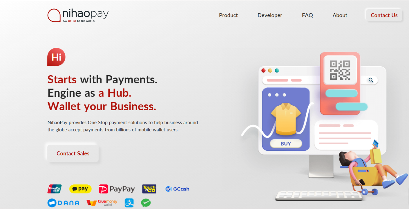 你好支付 网站截图