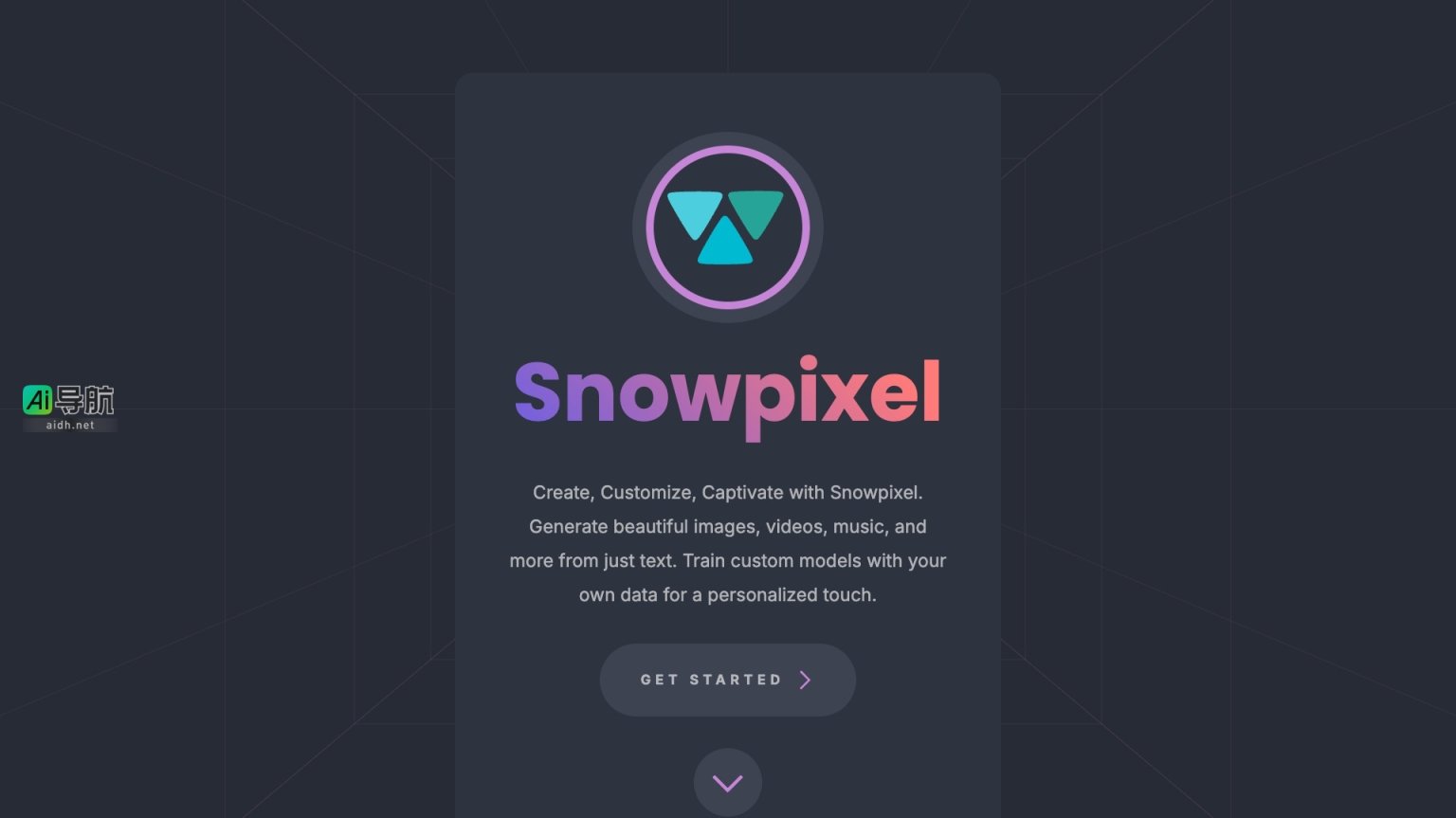 Snowpixel App 通过文本生成图像、视频和音乐，提供个性化创作体验 网站截图