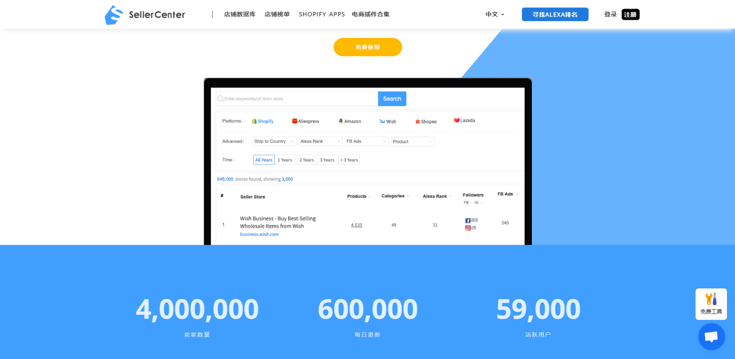 SellerCenter 网站截图