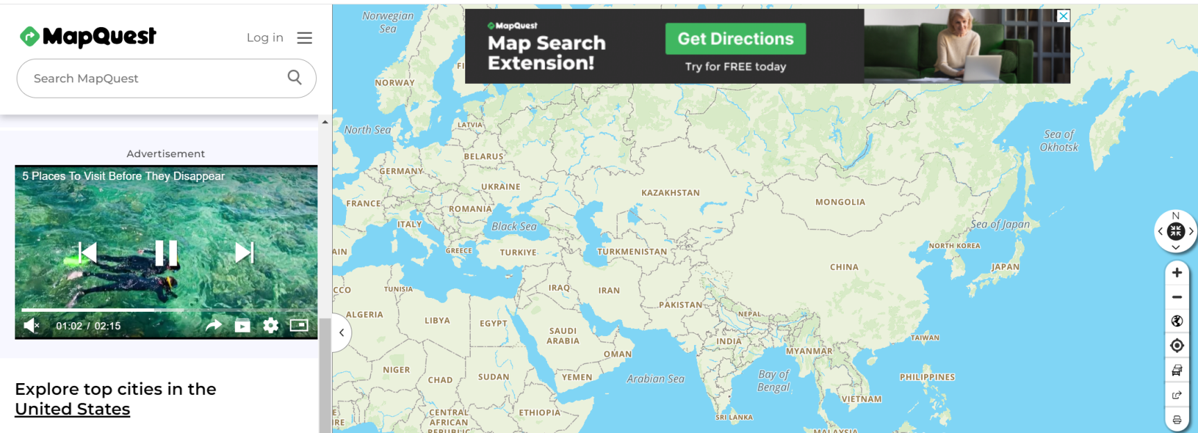 全球地图定位 网站截图