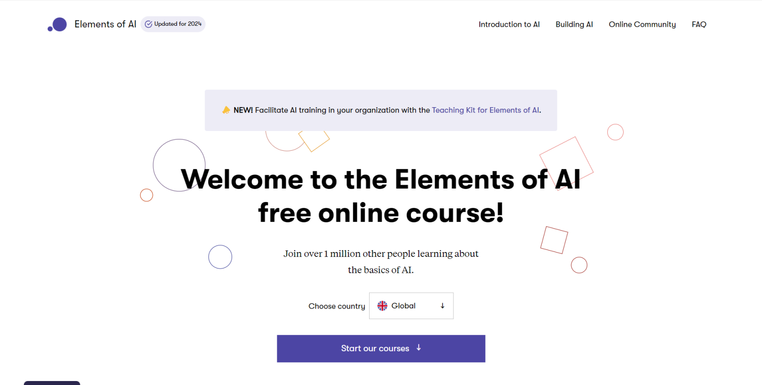 Elements of Al 网站截图