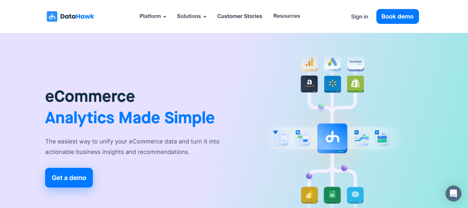 DataHawk 网站截图