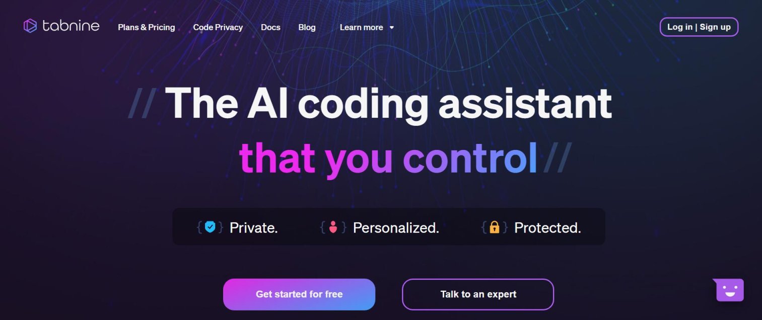 Tabnine 网站截图