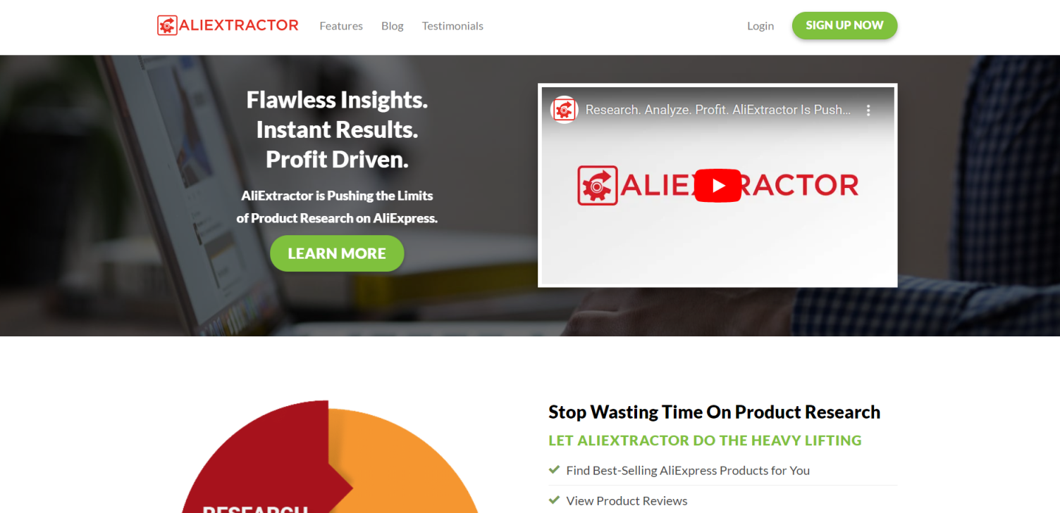 Aliextractor 网站截图