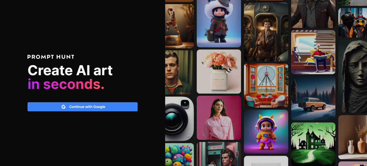 Prompt Hunt 网站截图