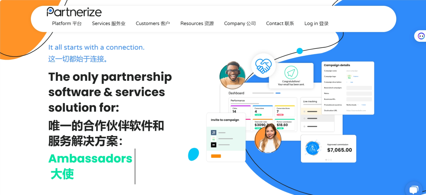 Partnerize 网站截图