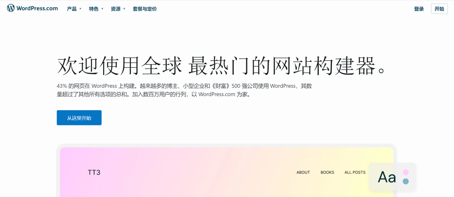 WordPress 网站截图
