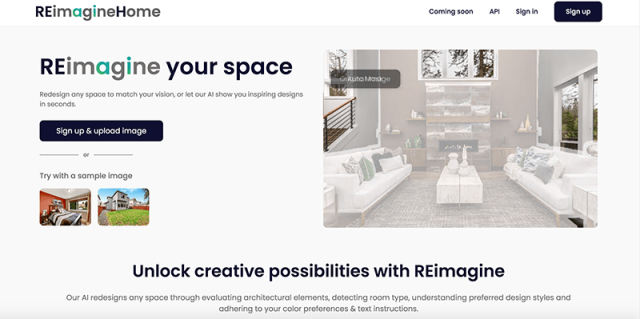REimagine Home: AI 网站截图