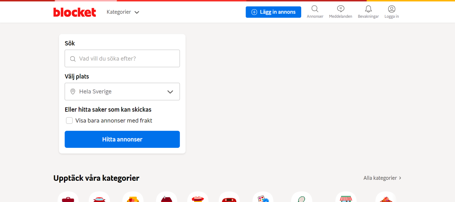Blocket 网站截图