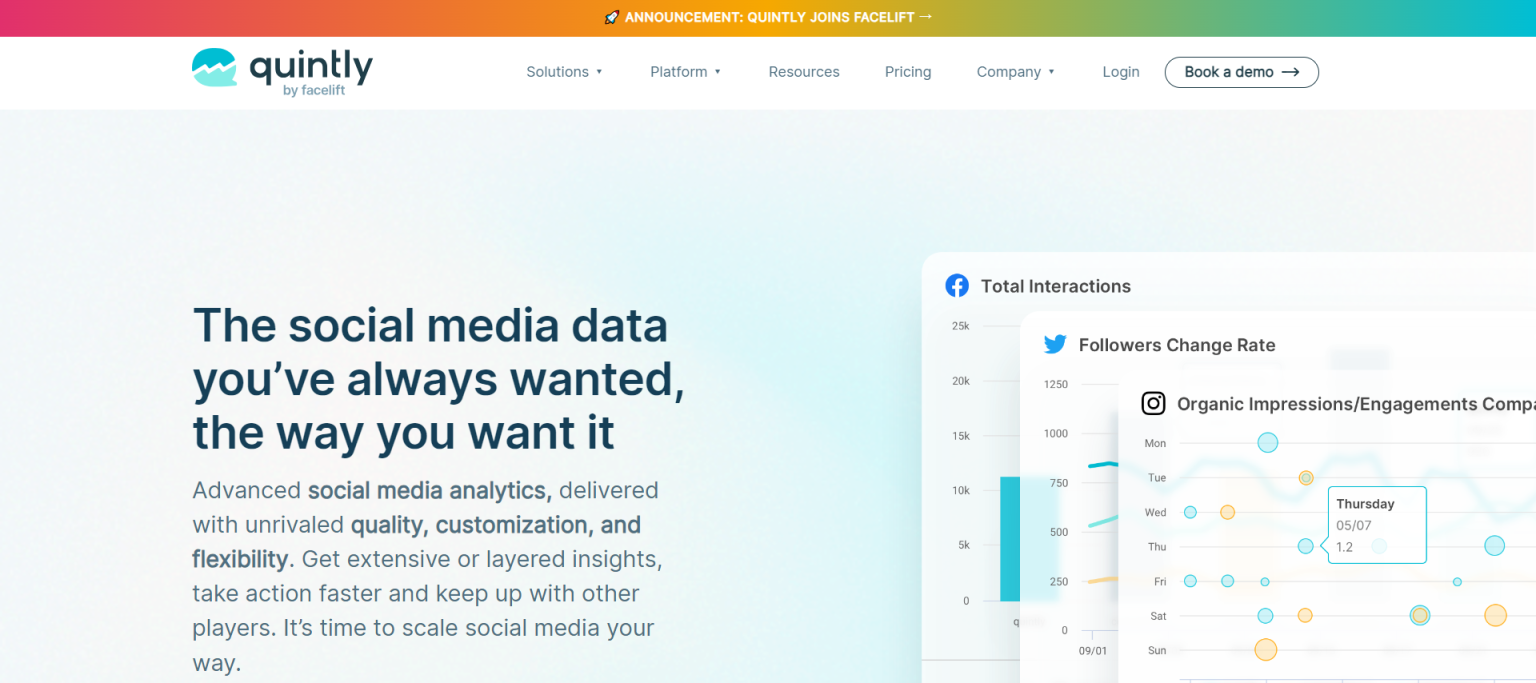 quintly 网站截图