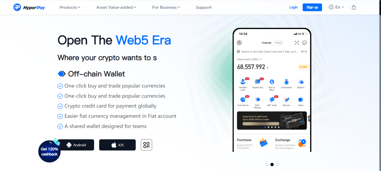 HyperPay 网站截图