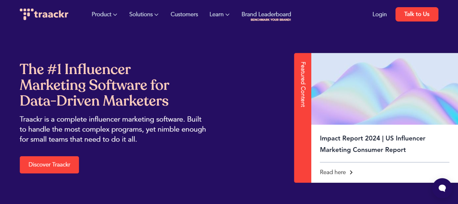 Traackr 网站截图