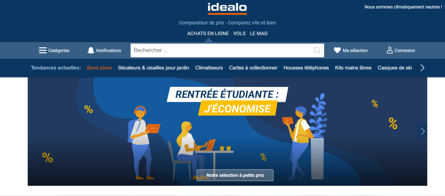 iDealo法国 网站截图