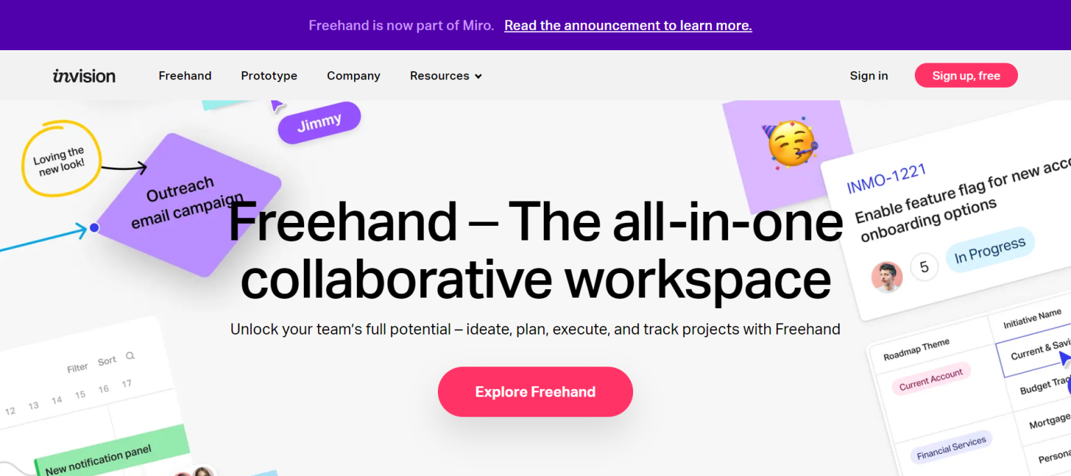 InVision 网站截图