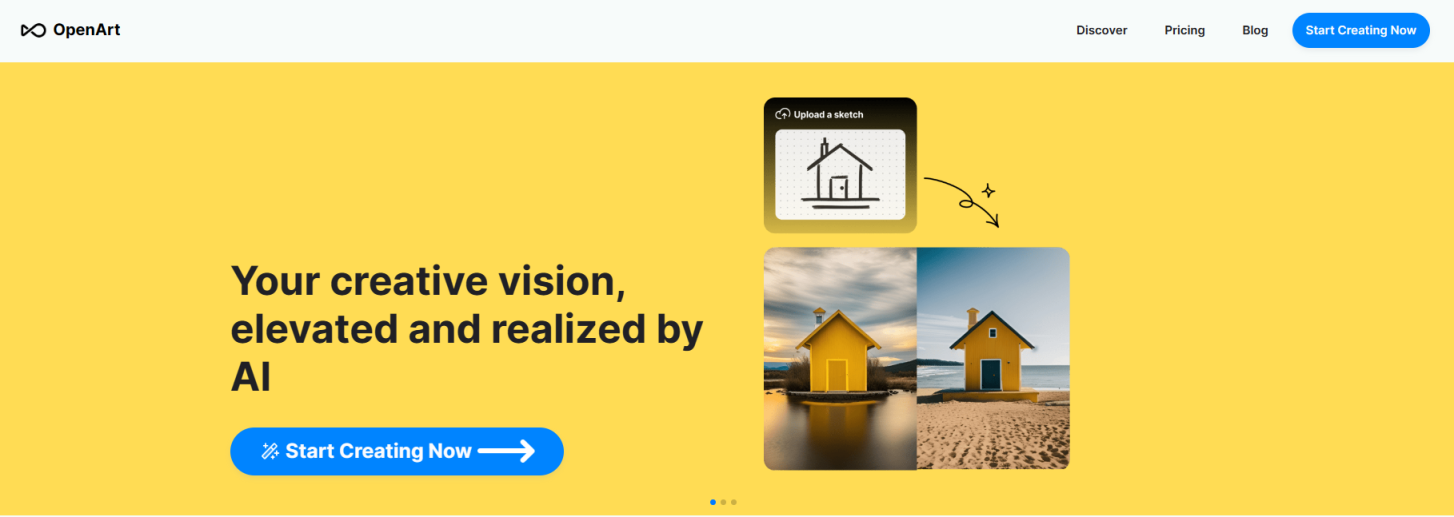 OpenArt 网站截图