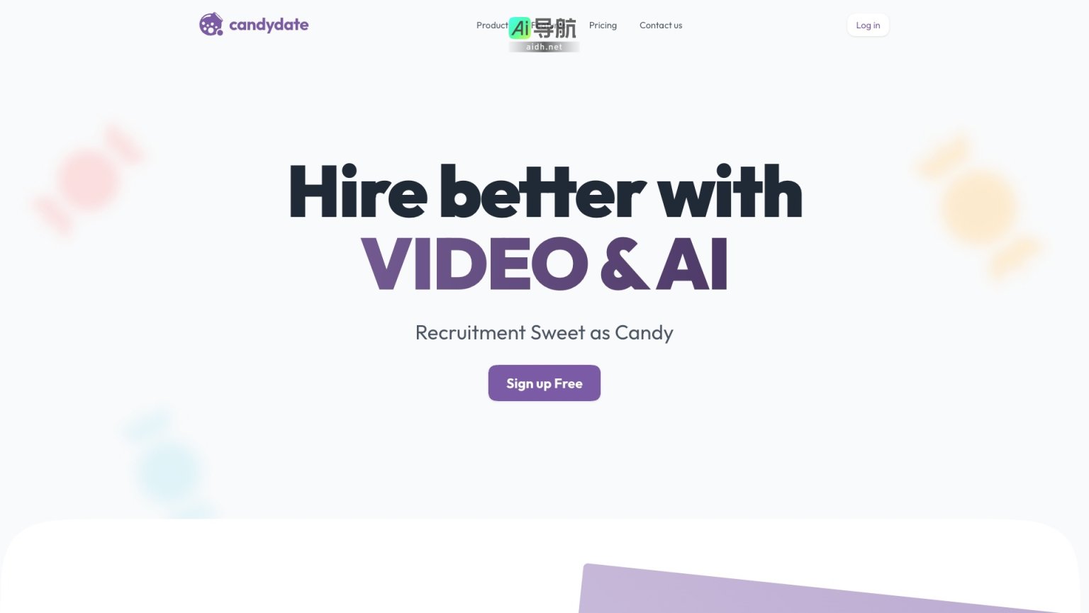 Candydate 通过视频和人工智能优化招聘流程，快速匹配合适人才 网站截图