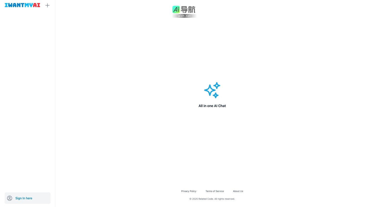 iwantmy.ai 一站式AI聊天平台 网站截图