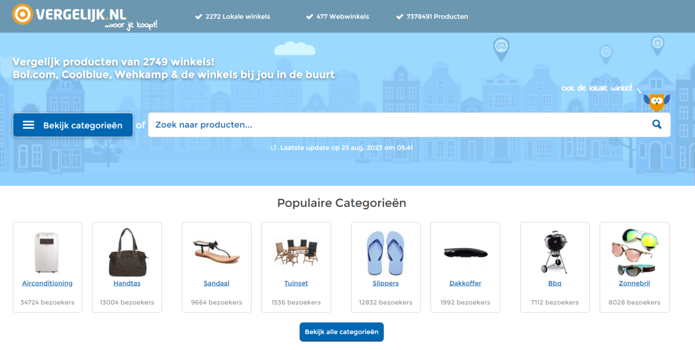 Vergelijk 网站截图
