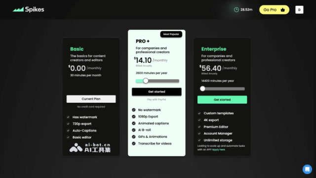 Spikes Studio的价格